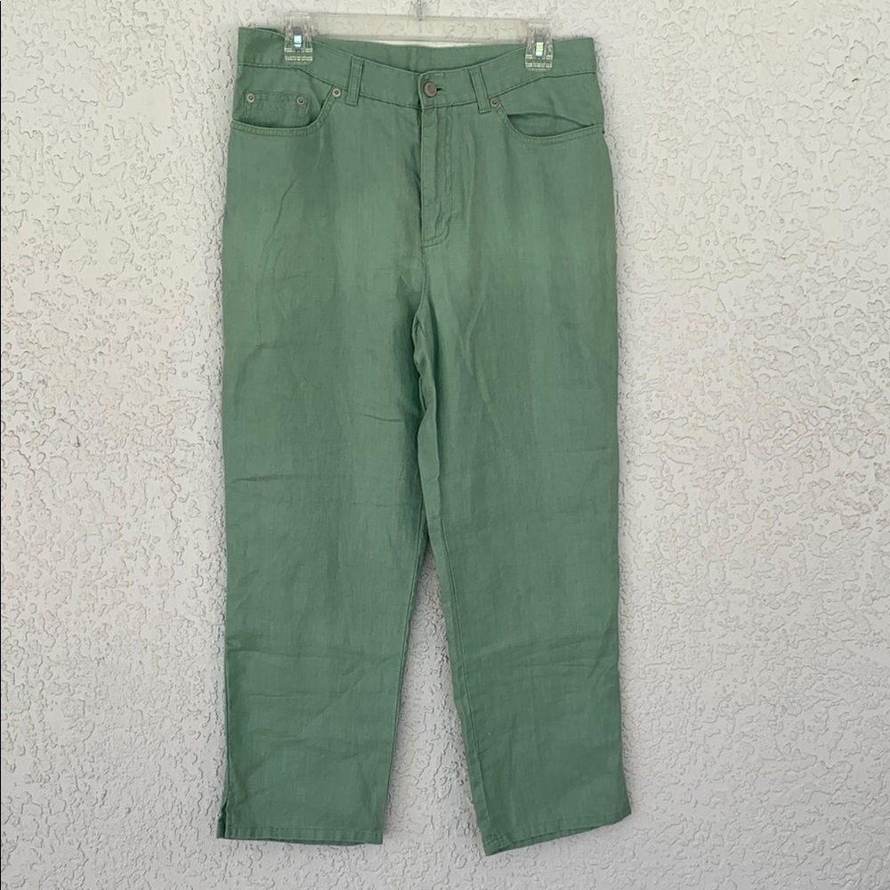 Ralph Lauren jeans Co.Green 100% linen pants/trousers size 10